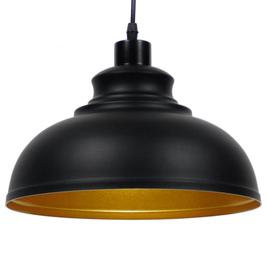 ANDY 01000 Μοντέρνο Κρεμαστό Φωτιστικό Οροφής Μονόφωτο Μαύρο Μεταλλικό Καμπάνα Φ35 x Υ28cm