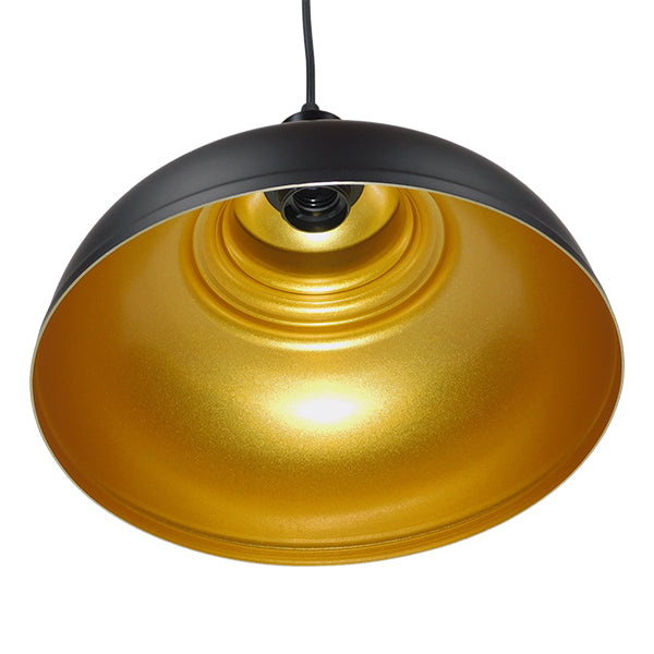 ANDY 01000 Μοντέρνο Κρεμαστό Φωτιστικό Οροφής Μονόφωτο Μαύρο Μεταλλικό Καμπάνα Φ35 x Υ28cm