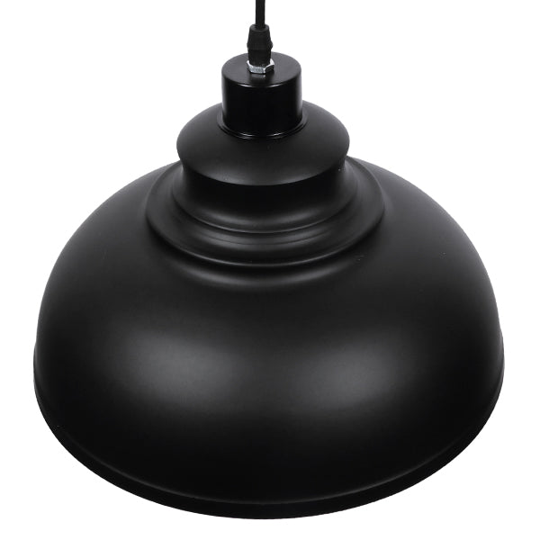 ANDY 01000 Μοντέρνο Κρεμαστό Φωτιστικό Οροφής Μονόφωτο Μαύρο Μεταλλικό Καμπάνα Φ35 x Υ28cm