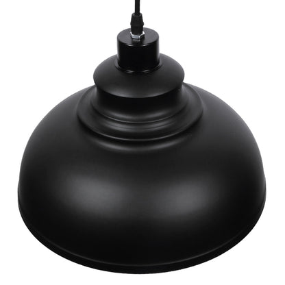 ANDY 01000 Μοντέρνο Κρεμαστό Φωτιστικό Οροφής Μονόφωτο Μαύρο Μεταλλικό Καμπάνα Φ35 x Υ28cm