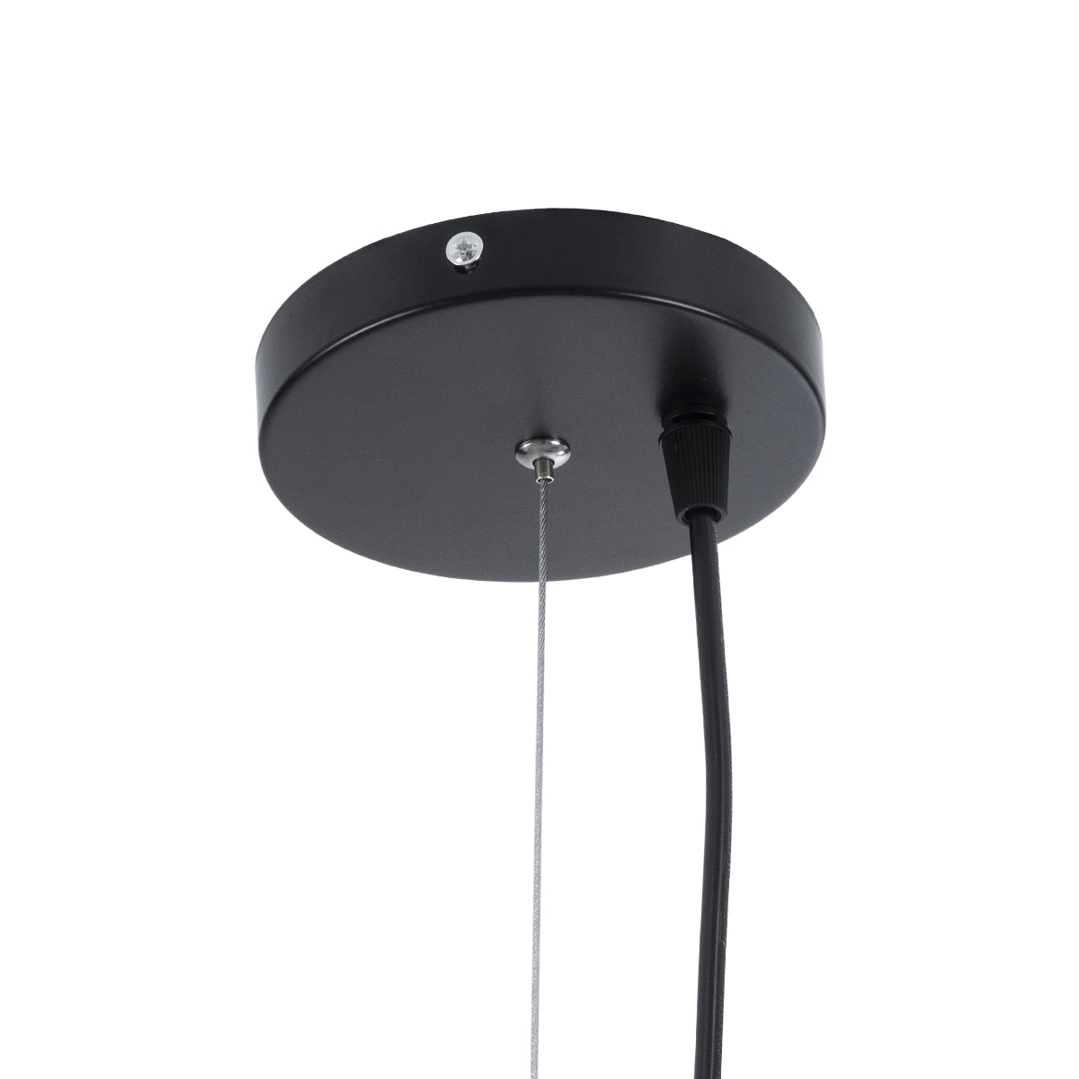 GRID 01022 Vintage Κρεμαστό Φωτιστικό Οροφής με Ντουί 1 x E27 AC 220-240V IP20 - Μαύρο - Μ40 x Π40 x Υ33