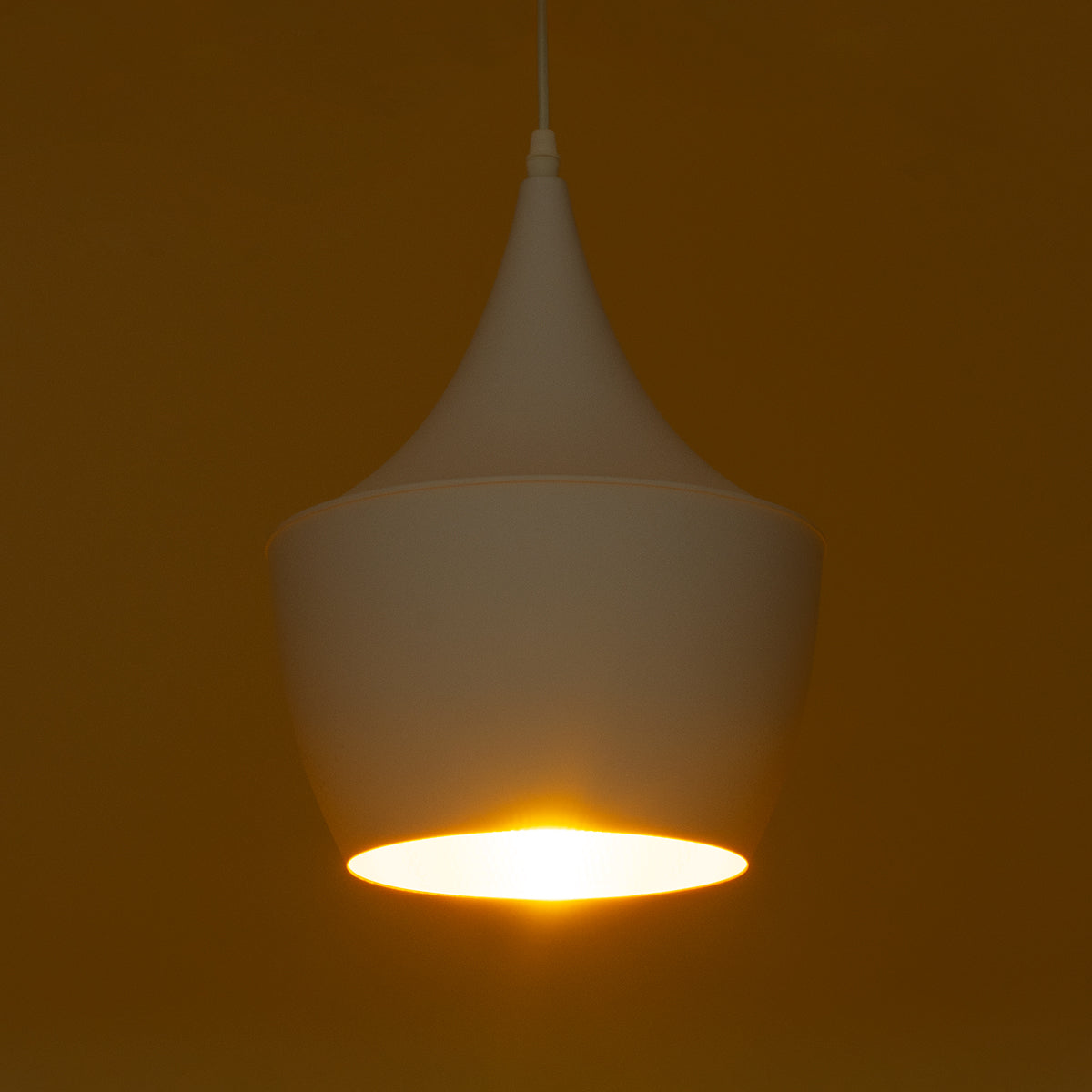 SHANGHAI 01026 Μοντέρνο Κρεμαστό Φωτιστικό Οροφής με Ντουί 3 x E27 AC 220-240V IP20 - Λευκό & Χρυσό - Μ79.5 x Π79.5 x Υ38 - Σετ 3 Τεμαχίων