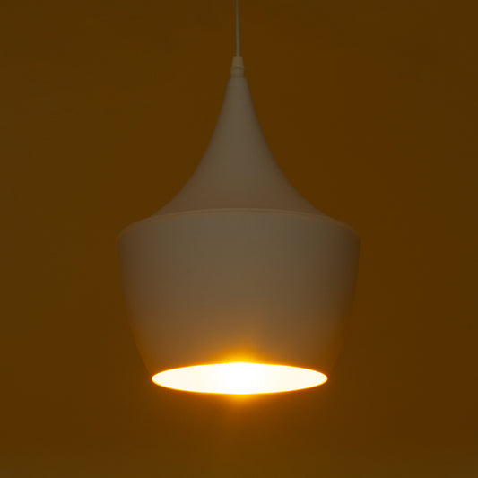 SHANGHAI 01026 Μοντέρνο Κρεμαστό Φωτιστικό Οροφής με Ντουί 3 x E27 AC 220-240V IP20 - Λευκό & Χρυσό - Μ79.5 x Π79.5 x Υ38 - Σετ 3 Τεμαχίων