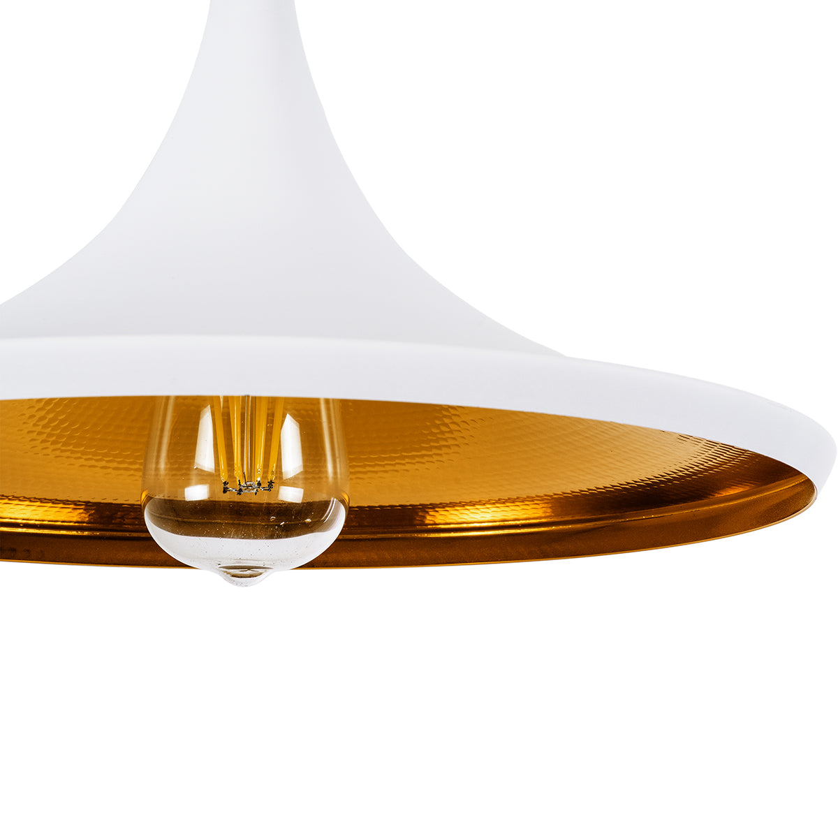 SHANGHAI 01026 Μοντέρνο Κρεμαστό Φωτιστικό Οροφής με Ντουί 3 x E27 AC 220-240V IP20 - Λευκό & Χρυσό - Μ79.5 x Π79.5 x Υ38 - Σετ 3 Τεμαχίων