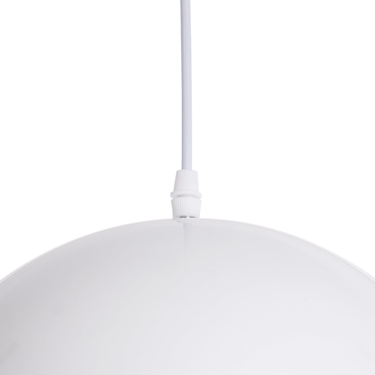 CHIME 01030 Μοντέρνο Κρεμαστό Φωτιστικό Καμπάνα Μονόφωτο 1 x E27 IP20 Λευκό Μέταλλο - Μ30 x Π30 x Υ16cm