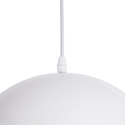 CHIME 01030 Μοντέρνο Κρεμαστό Φωτιστικό Καμπάνα Μονόφωτο 1 x E27 IP20 Λευκό Μέταλλο - Μ30 x Π30 x Υ16cm