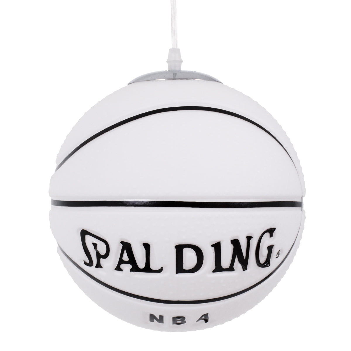 SPALDING NBA 01031 Παιδικό Κρεμαστό Φωτιστικό Οροφής με Ντουί 1 x E27 AC 220-240V IP20 - Λευκό & Μαύρο - Μ25 x Π25 x Υ25