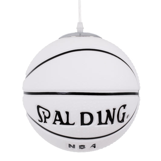 SPALDING NBA 01031 Παιδικό Κρεμαστό Φωτιστικό Οροφής με Ντουί 1 x E27 AC 220-240V IP20 - Λευκό & Μαύρο - Μ25 x Π25 x Υ25