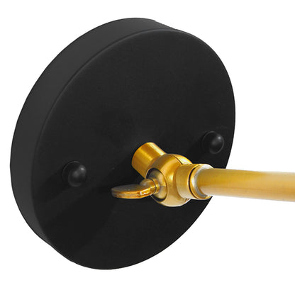 CRUCE 01037 Vintage Φωτιστικό Τοίχου - Απλίκα με Ντουί 1 x E27 AC 220-240V IP20 - Μαύρο & Χρυσό - Μ19 x Π63 x Υ77