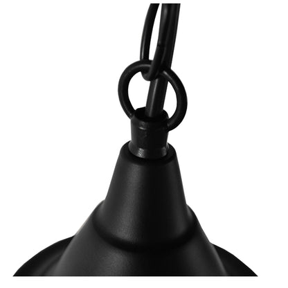 CLOCHER 01041 Vintage Κρεμαστό Φωτιστικό Καμπάνα Μονόφωτο 1 x E27 IP20 Μαύρο Μέταλλο - Μ29 x Π29 x Υ34cm