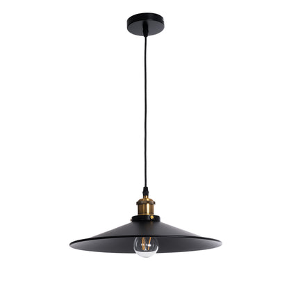 CARAVEL 01042 Vintage Κρεμαστό Φωτιστικό Οροφής με Ντουί 1 x E27 AC 220-240V IP20 - Μαύρο & Χρυσό - Μ36 x Π36 x Υ10