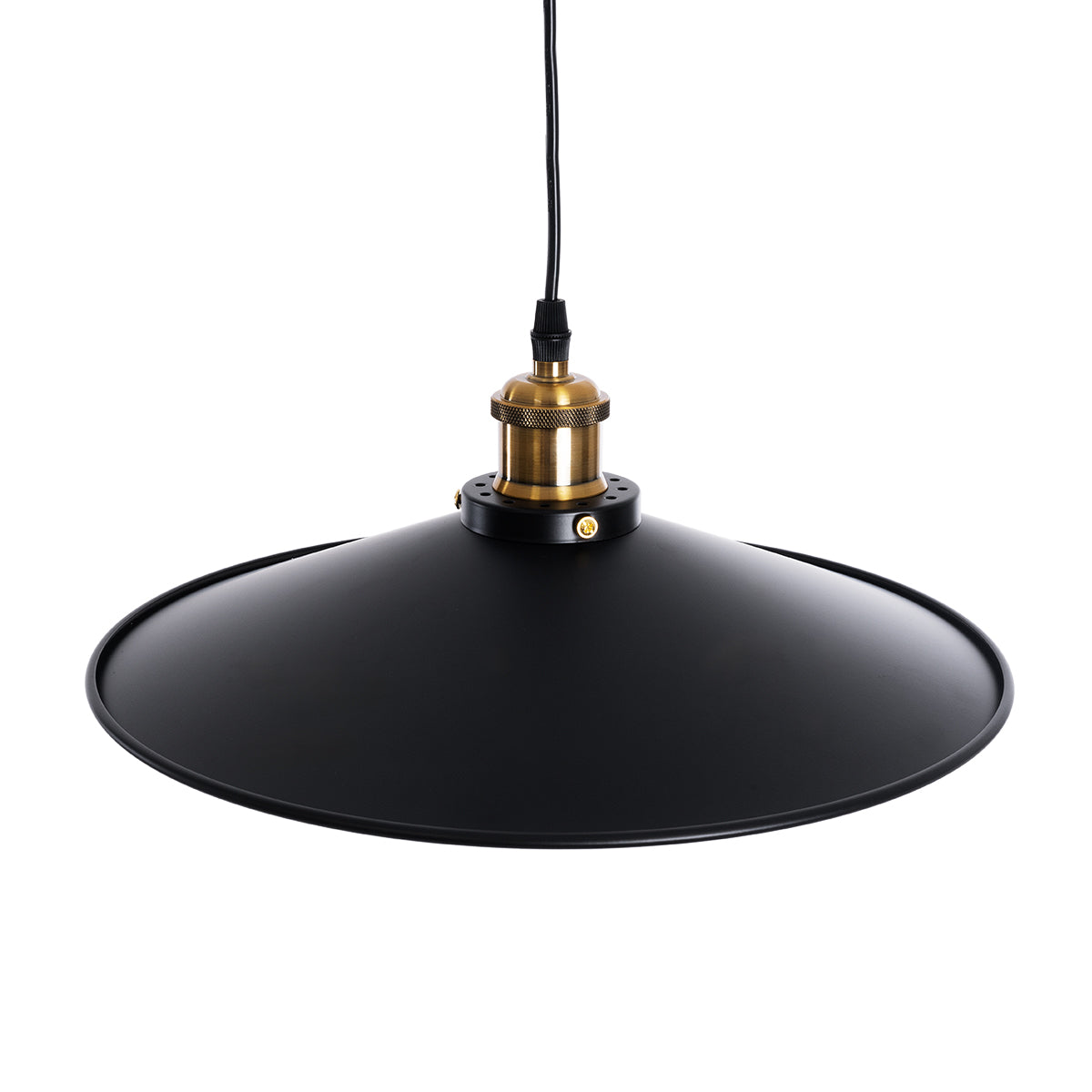 CARAVEL 01042 Vintage Κρεμαστό Φωτιστικό Οροφής με Ντουί 1 x E27 AC 220-240V IP20 - Μαύρο & Χρυσό - Μ36 x Π36 x Υ10