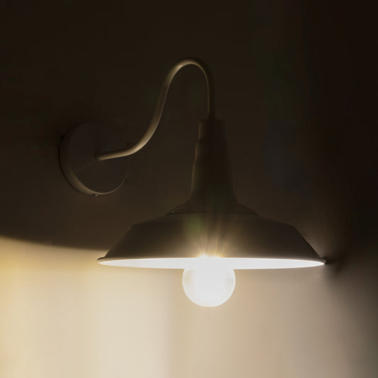 RAY 01066 Vintage Φωτιστικό Τοίχου - Απλίκα με Ντουί 1 x E27 AC 220-240V IP20 - Λευκό - Μ26 x Π37 x Υ32