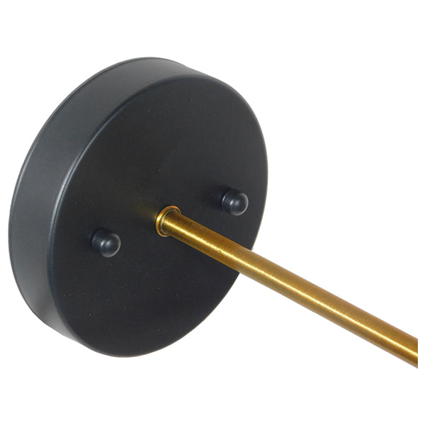 MINIMALL 01069 Vintage Φωτιστικό Τοίχου - Απλίκα με Ντουί 2 x E27 AC 220-240V IP20 - Μαύρο & Χρυσό - Μ30 x Π60 x Υ18