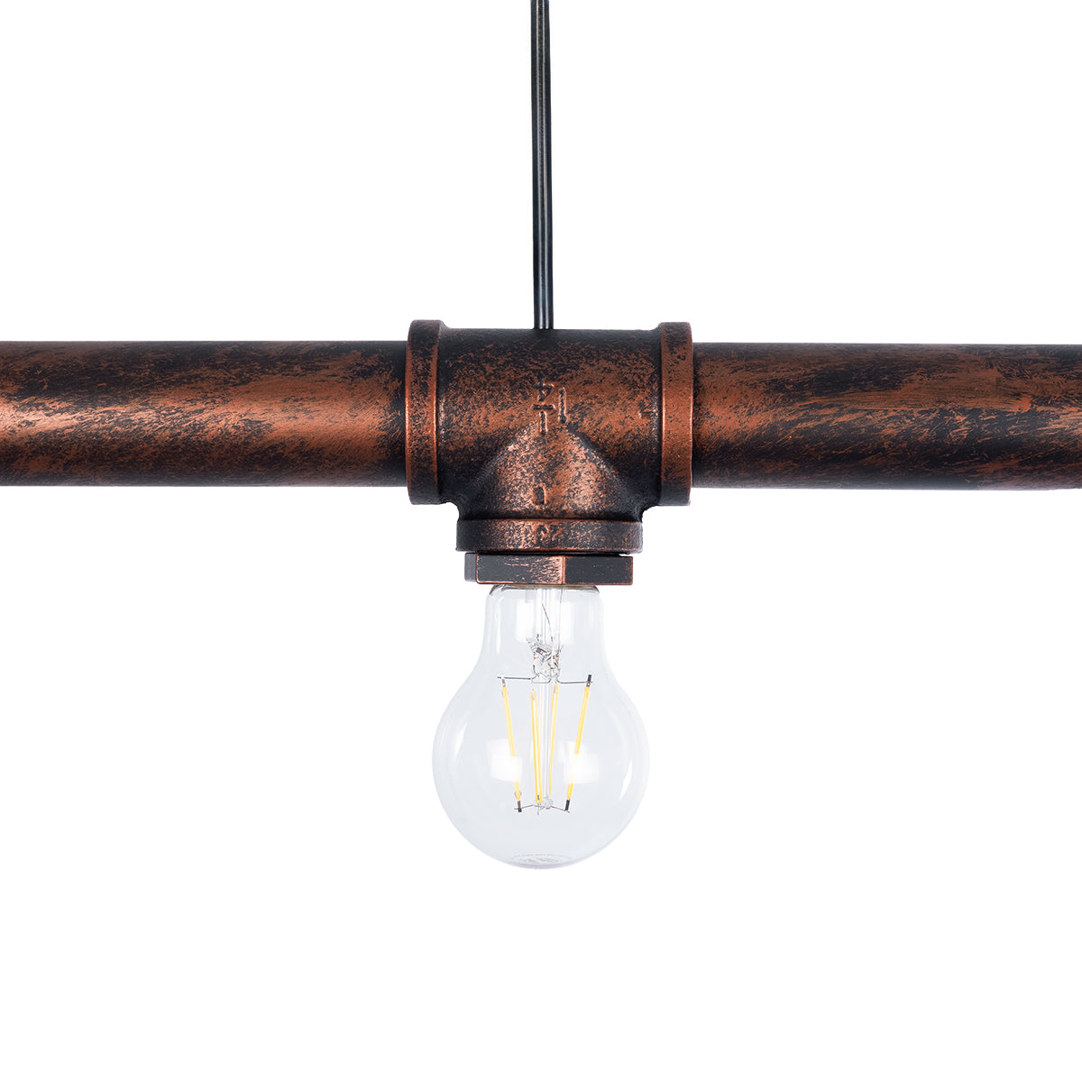 CANAL 01070 Vintage Κρεμαστό Φωτιστικό Οροφής με Ντουί 5 x E27 AC 220-240V IP20 - Χάλκινο Εφέ Σκουριάς - Μ88 x Π5 x Υ7