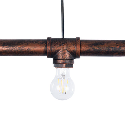 CANAL 01070 Vintage Κρεμαστό Φωτιστικό Οροφής με Ντουί 5 x E27 AC 220-240V IP20 - Χάλκινο Εφέ Σκουριάς - Μ88 x Π5 x Υ7