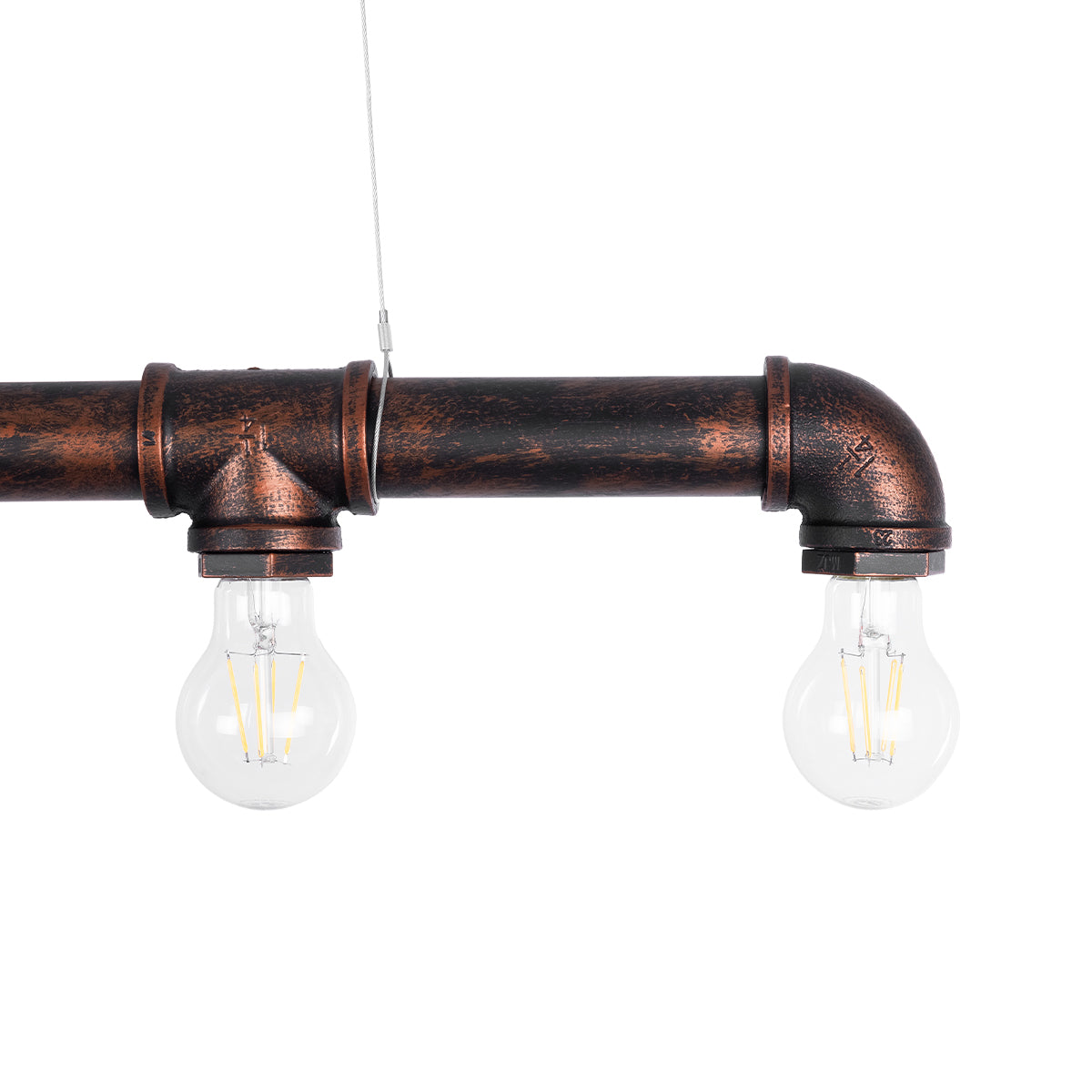 CANAL 01070 Vintage Κρεμαστό Φωτιστικό Οροφής με Ντουί 5 x E27 AC 220-240V IP20 - Χάλκινο Εφέ Σκουριάς - Μ88 x Π5 x Υ7