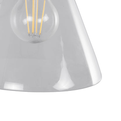 BINGLEY 01074 Vintage Φωτιστικό Τοίχου - Απλίκα με Ντουί 1 x E27 AC 220-240V IP20 - Διάφανο & Χρυσό - Μ18 x Π28 x Υ25