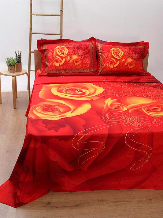 Σετ Παπλωματοθήκη Satin Εμπριμέ 280 Υπέρδιπλη 230x250εκ