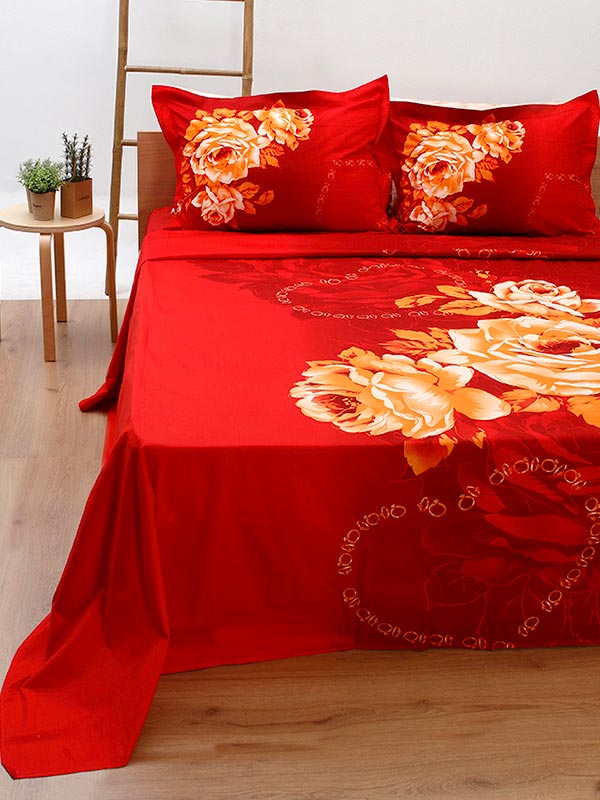 Σετ Παπλωματοθήκη Satin Εμπριμέ 380 Υπέρδιπλη 230x250εκ