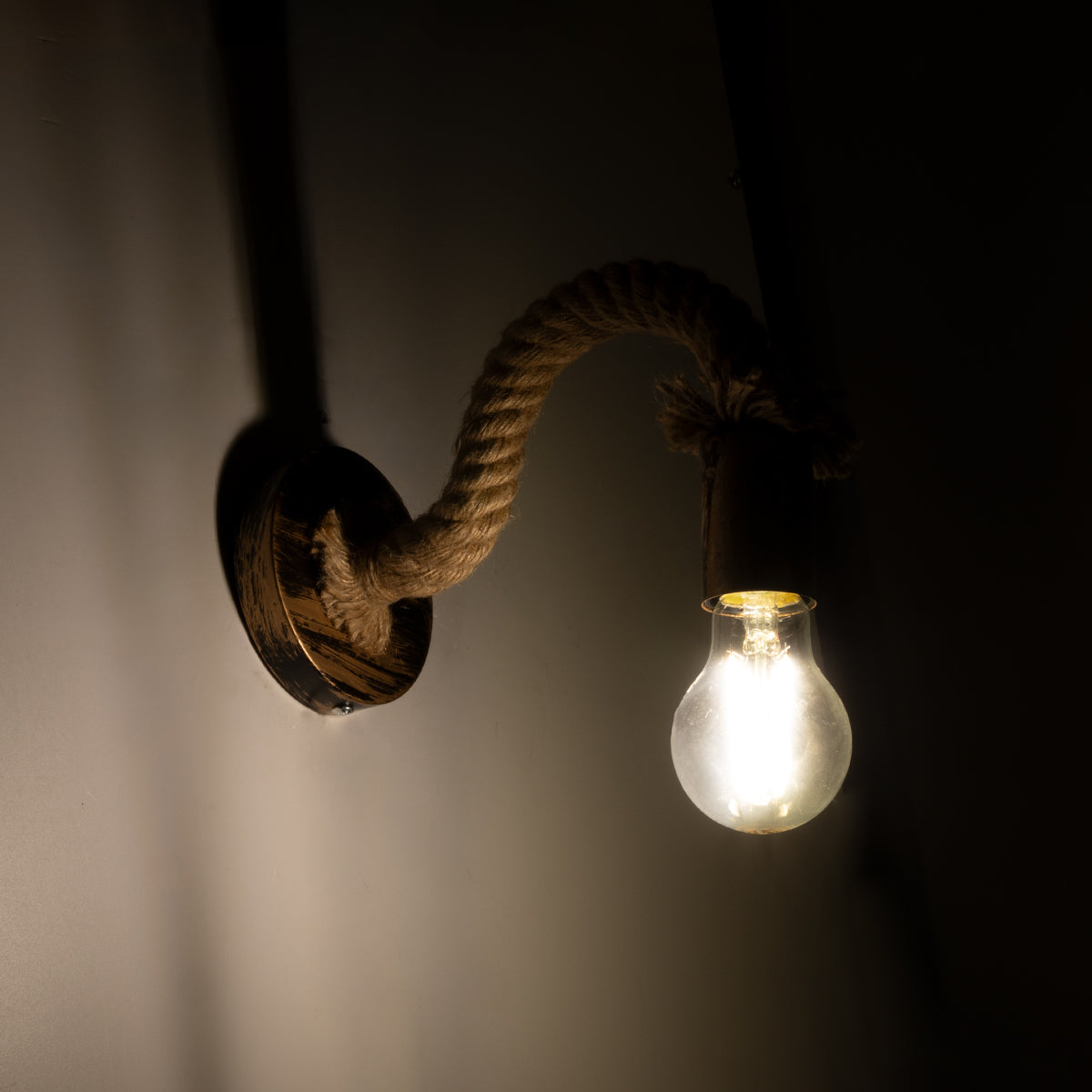 DAKER 01126 Vintage Φωτιστικό Τοίχου - Απλίκα με Ντουί 1 x E27 AC 220-240V IP20 - Χάλκινο Εφέ Σκουριάς & Μπεζ - Μ10 x Π22 x Υ15