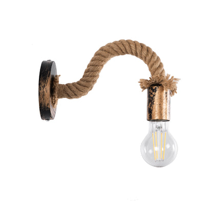 DAKER 01126 Vintage Φωτιστικό Τοίχου - Απλίκα με Ντουί 1 x E27 AC 220-240V IP20 - Χάλκινο Εφέ Σκουριάς & Μπεζ - Μ10 x Π22 x Υ15