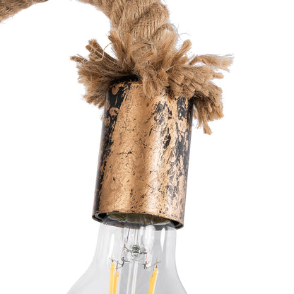 DAKER 01126 Vintage Φωτιστικό Τοίχου - Απλίκα με Ντουί 1 x E27 AC 220-240V IP20 - Χάλκινο Εφέ Σκουριάς & Μπεζ - Μ10 x Π22 x Υ15