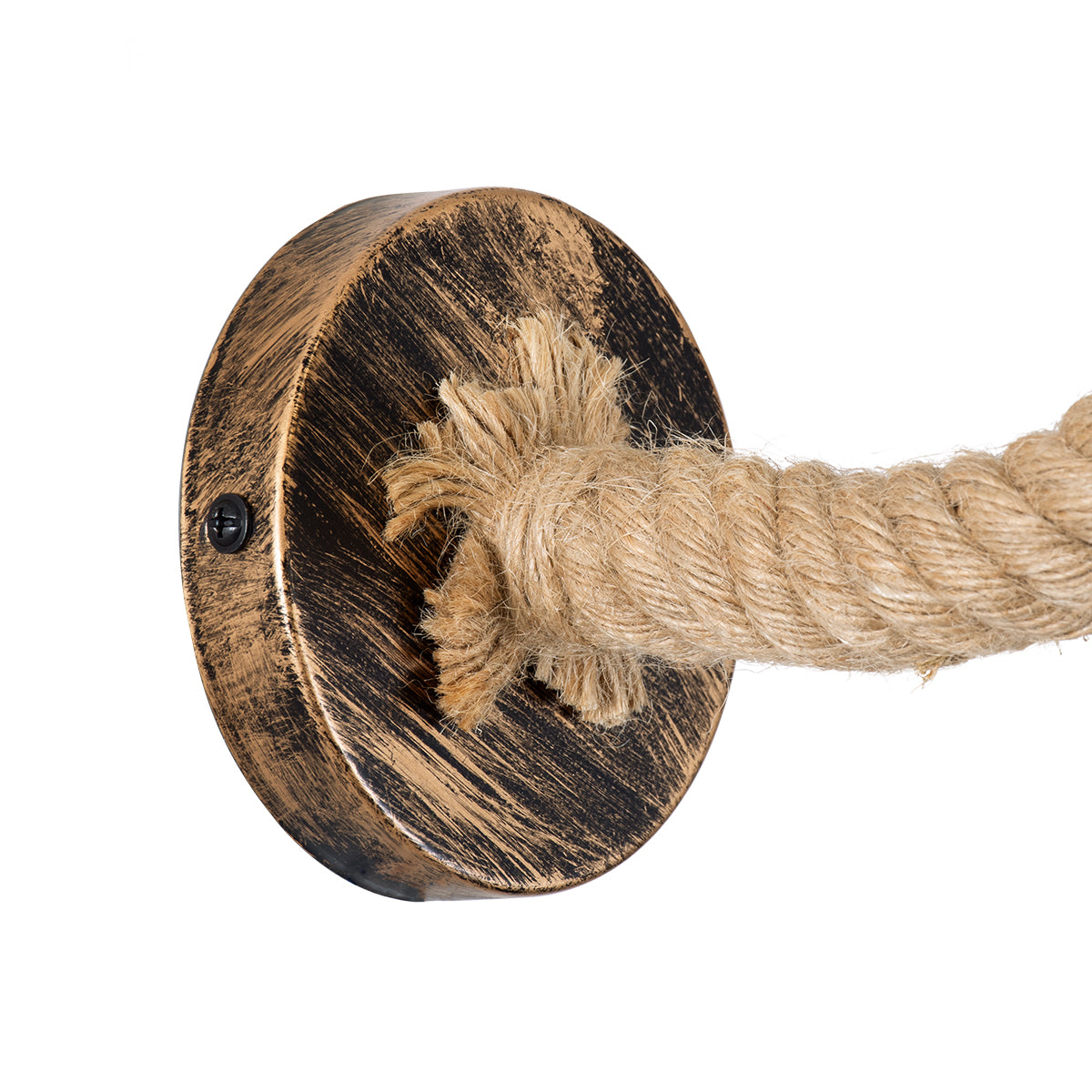 BRASSO 01132 Vintage Φωτιστικό Τοίχου - Απλίκα με Ντουί 1 x E27 AC 220-240V IP20 - Μπεζ & Χάλκινο Εφέ Σκουριάς - Μ38 x Π26.7 x Υ22