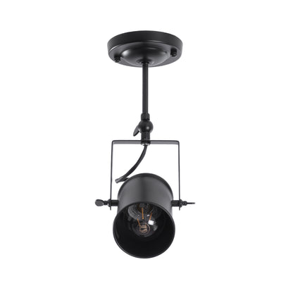 HOLLYWOOD 01153 Vintage Φωτιστικό Οροφής με Ντουί 1 x E27 AC 220-240V IP20 - Μαύρο - Μ8.5 x Π8.5 x Υ35