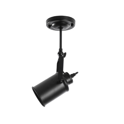 HOLLYWOOD 01153 Vintage Φωτιστικό Οροφής με Ντουί 1 x E27 AC 220-240V IP20 - Μαύρο - Μ8.5 x Π8.5 x Υ35
