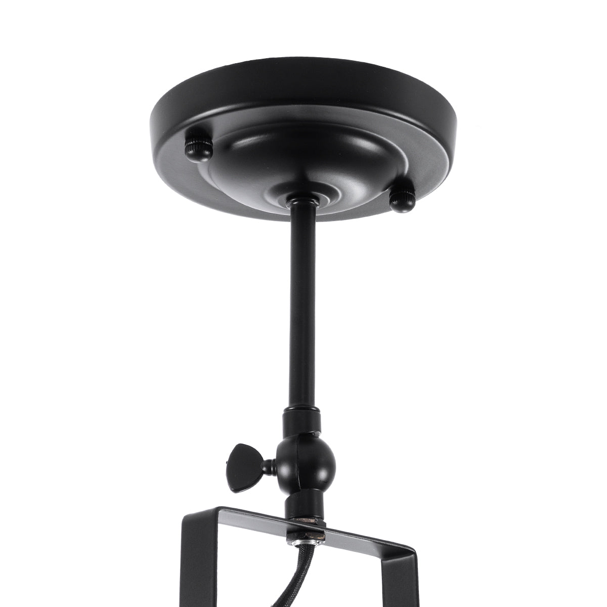 HOLLYWOOD 01153 Vintage Φωτιστικό Οροφής με Ντουί 1 x E27 AC 220-240V IP20 - Μαύρο - Μ8.5 x Π8.5 x Υ35