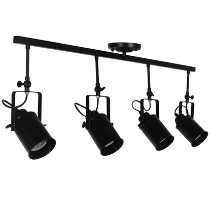 HOLLYWOOD 01156 Vintage Φωτιστικό Οροφής με Ντουί 4 x E27 AC 220-240V IP20 - Μαύρο - Μ13 x Π110 x Υ38