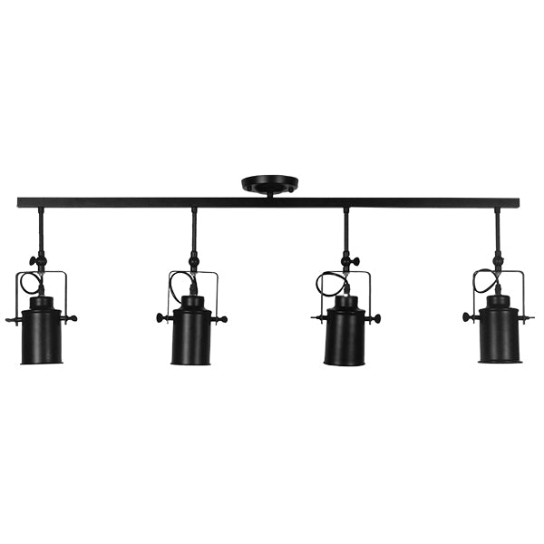 HOLLYWOOD 01156 Vintage Φωτιστικό Οροφής με Ντουί 4 x E27 AC 220-240V IP20 - Μαύρο - Μ13 x Π110 x Υ38
