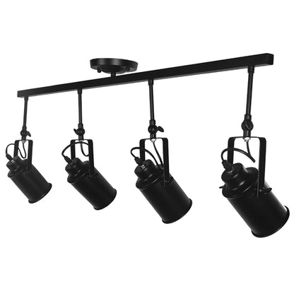 HOLLYWOOD 01156 Vintage Φωτιστικό Οροφής με Ντουί 4 x E27 AC 220-240V IP20 - Μαύρο - Μ13 x Π110 x Υ38