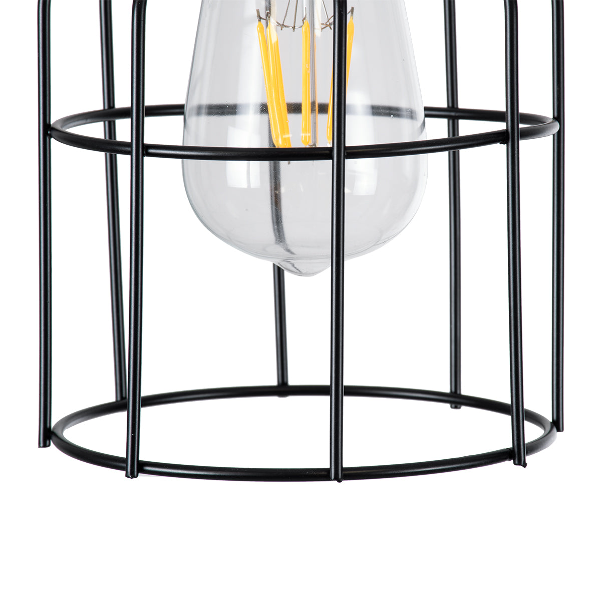 GALOT 01179 Vintage Industrial Κρεμαστό Φωτιστικό Οροφής Μονόφωτο 1 x E27 Μαύρο Μεταλλικό Πλέγμα Φ13.5 x Υ16cm