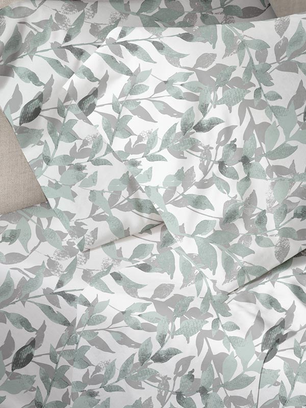 Παπλωματοθήκη Menta Εμπριμέ 050 Grey Μονή 170x250εκ