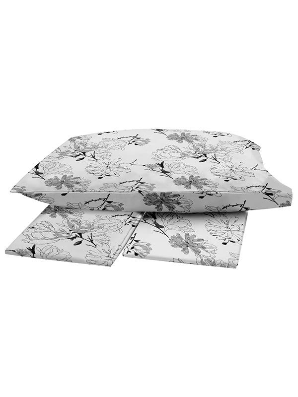 Παπλωματοθήκη Menta Εμπριμέ 070 Grey Μονή 170x250εκ