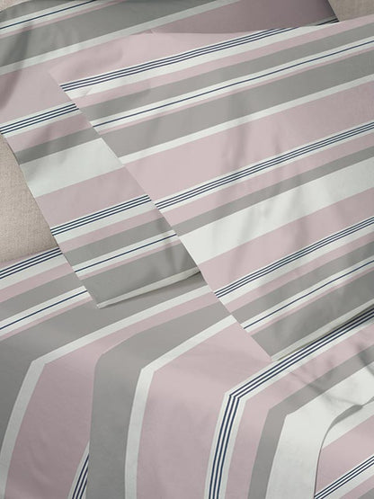 Παπλωματοθήκη Menta Εμπριμέ 550 Pink Μονή 170x250εκ