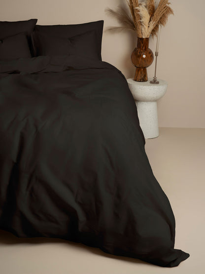 Παπλωματοθήκη Cotton Feelings 111 Black Υπέρδιπλη 230x250εκ