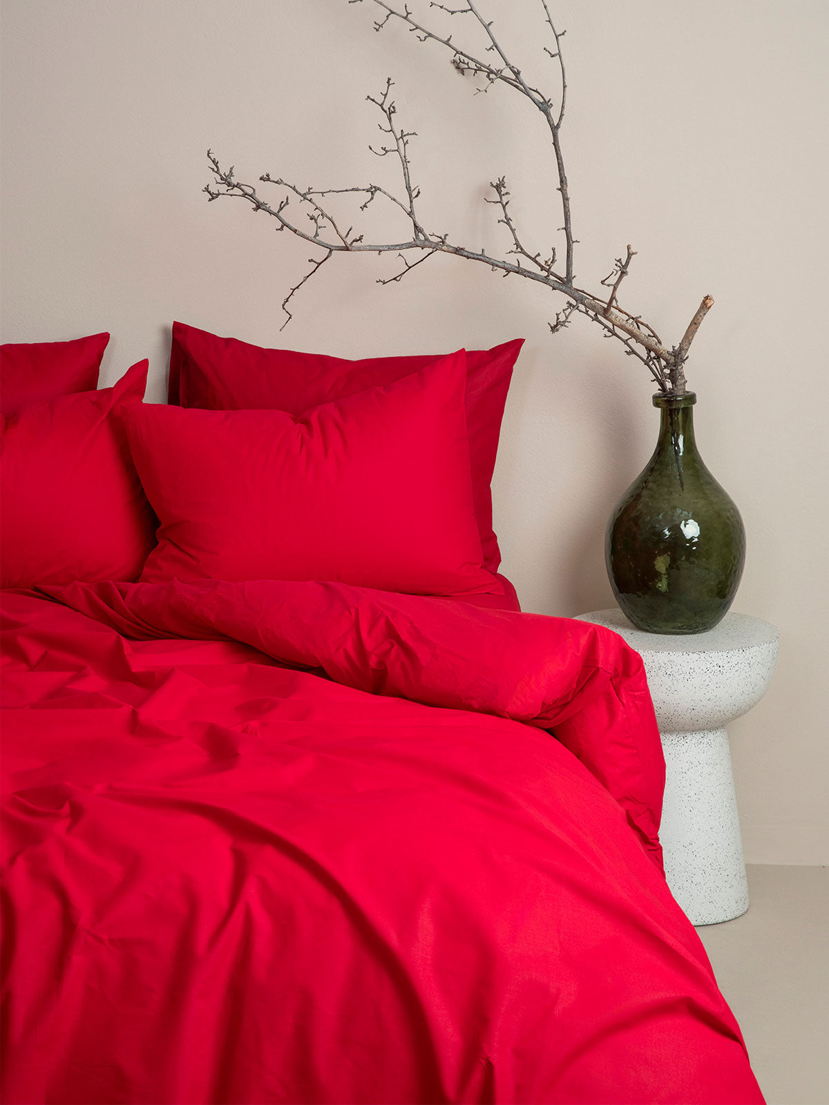 Παπλωματοθήκη Cotton Feelings 113 Red Υπέρδιπλη 230x250εκ