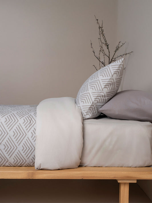 Παπλωματοθήκη Cotton Feelings 2048 Grey Υπέρδιπλη 230x250εκ