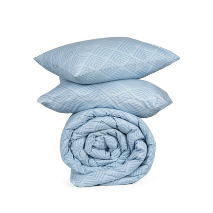 Παπλωματοθήκη Cotton Feelings 2048 Blue Υπέρδιπλη 230x250εκ