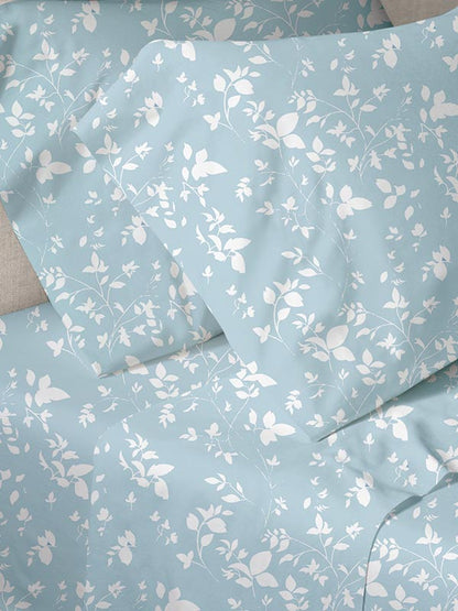 Παπλωματοθήκη Menta Εμπριμέ 040 Aqua Υπέρδιπλη 230x250εκ