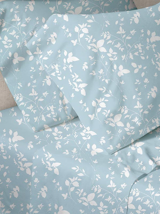 Παπλωματοθήκη Menta Εμπριμέ 040 Aqua Υπέρδιπλη 230x250εκ