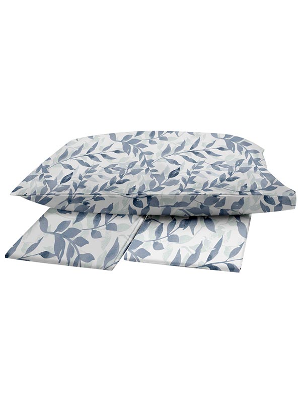 Παπλωματοθήκη Menta Εμπριμέ 050 Blue Υπέρδιπλη 230x250εκ