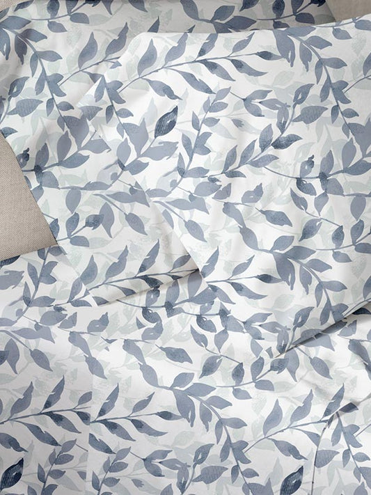 Παπλωματοθήκη Menta Εμπριμέ 050 Blue Υπέρδιπλη 230x250εκ