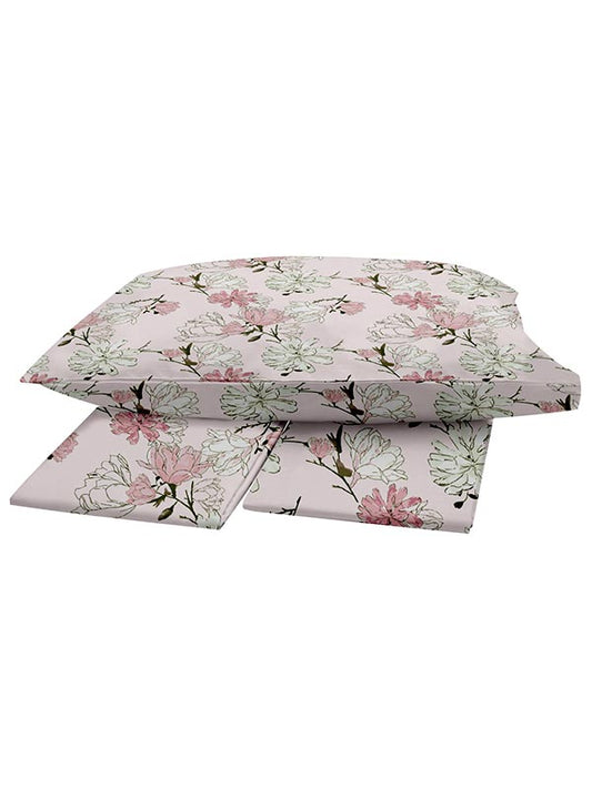 Παπλωματοθήκη Menta Εμπριμέ 070 Pink Υπέρδιπλη 230x250εκ