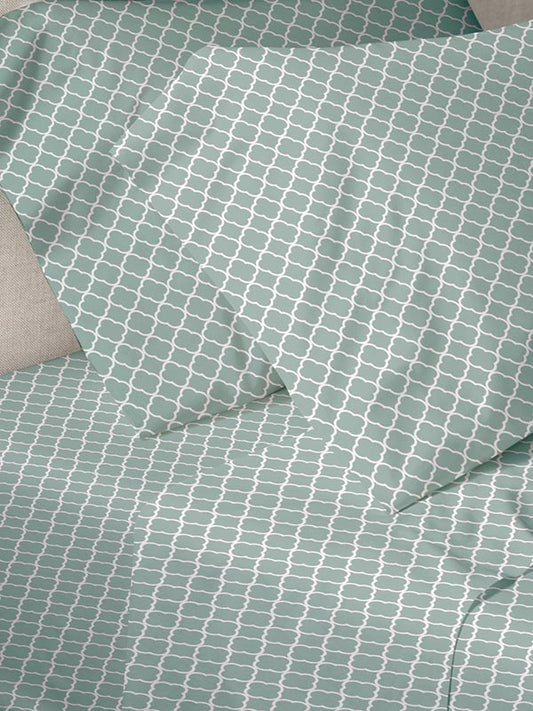 Παπλωματοθήκη Menta Εμπριμέ 530 Aqua Υπέρδιπλη 230x250εκ