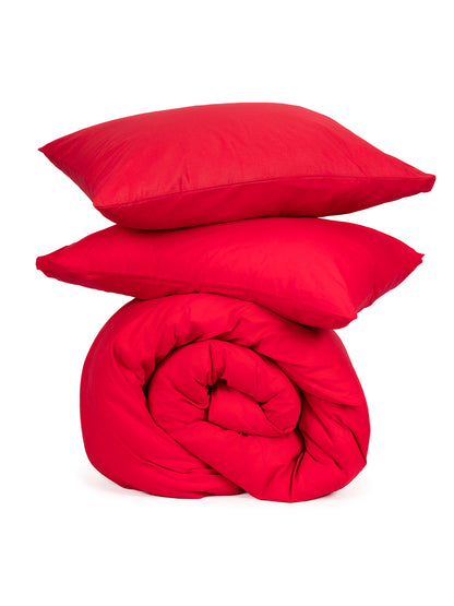 Παπλωματοθήκη Cotton Feelings 113 Red Μονή 170x250εκ