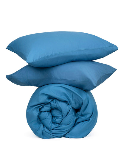 Παπλωματοθήκη Cotton Feelings 104 Blue Μονή 170x250εκ